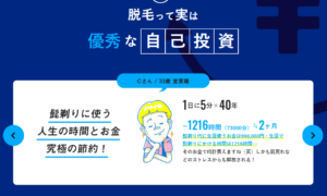 脱毛に生涯かかる時間