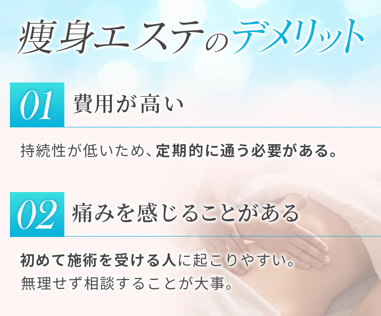 瘦身エステのデメリット