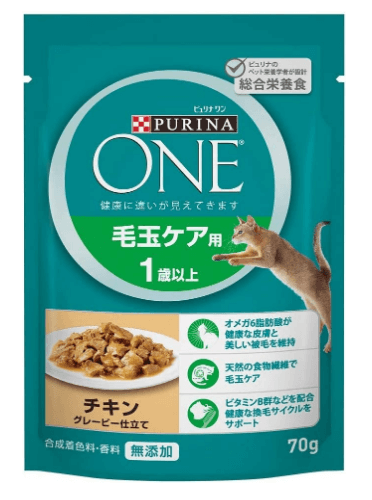 ピュリナ ワン パウチ 毛玉ケア用 1歳以上 チキン グレービー仕立て