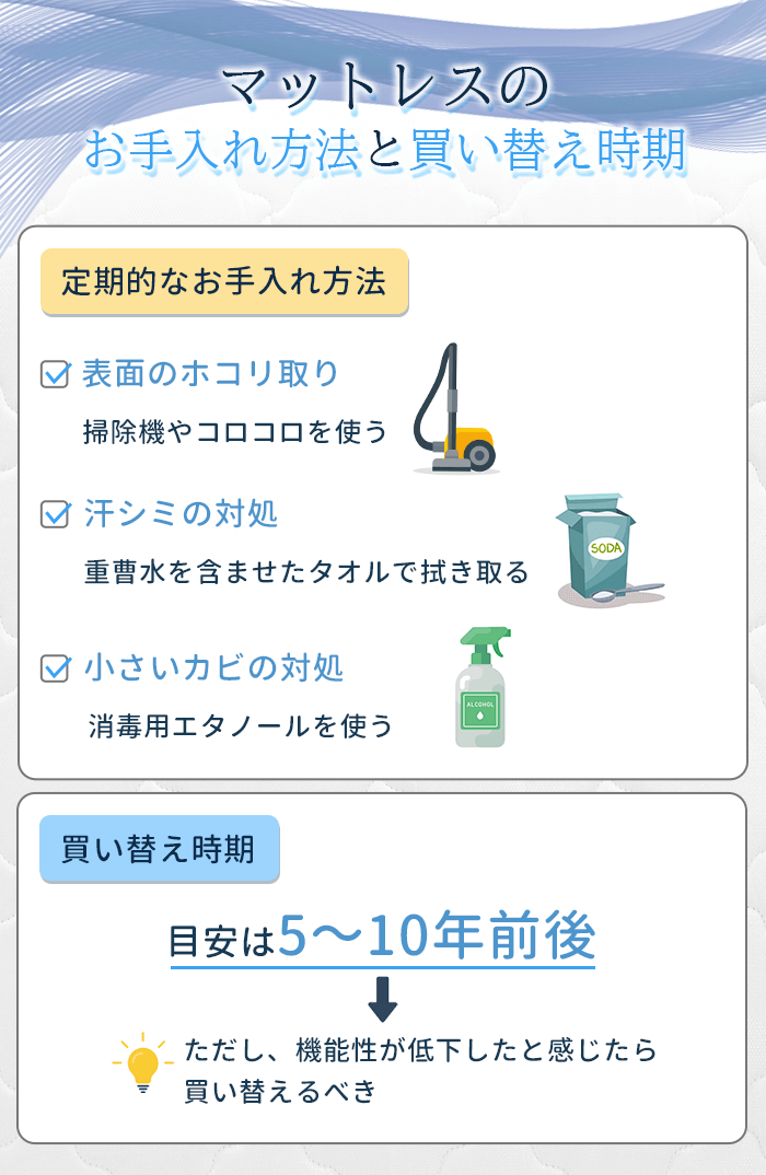 マットレスのお手入れ方法